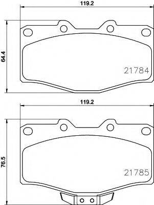 HELLA 8DB355009471 Комплект гальмівних колодок, дискове гальмо