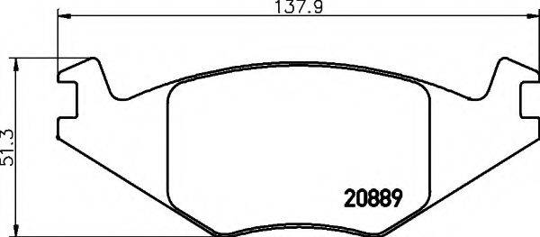 SEAT 191698151A Комплект гальмівних колодок, дискове гальмо