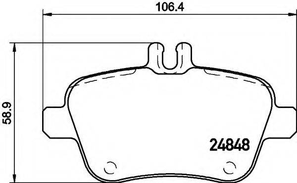 MERCEDES-BENZ A0064202320 Комплект гальмівних колодок, дискове гальмо