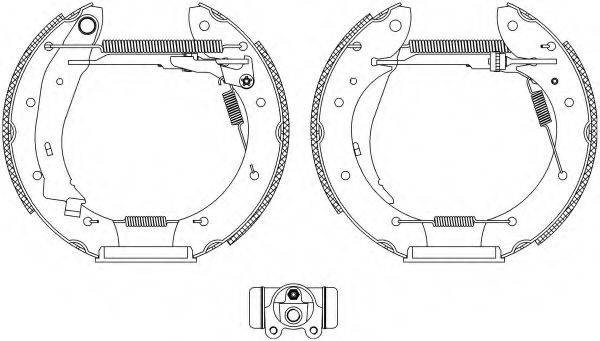 HELLA 8DB355004391 Комплект гальмівних колодок