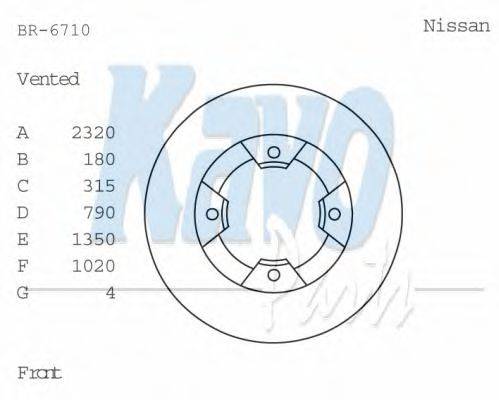 NPS N330N21 гальмівний диск