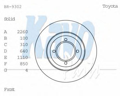 TOYOTA 4351210050400 гальмівний диск