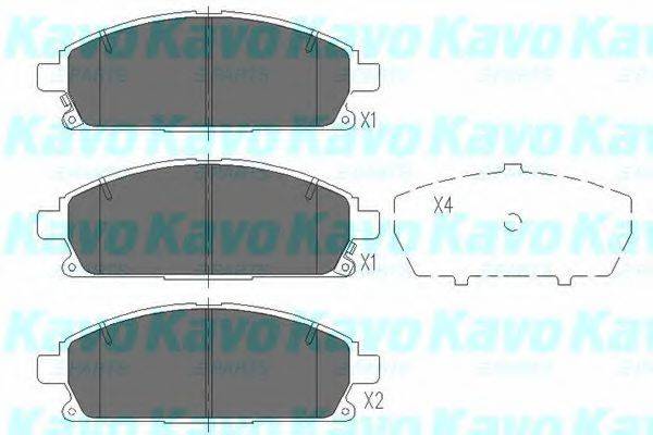 KAVO PARTS KBP6515 Комплект гальмівних колодок, дискове гальмо