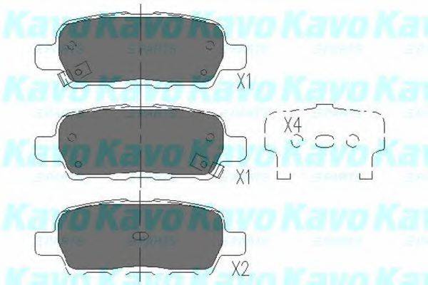 KAVO PARTS KBP6517 Комплект гальмівних колодок, дискове гальмо