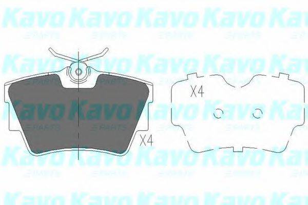 KAVO PARTS KBP6593 Комплект гальмівних колодок, дискове гальмо
