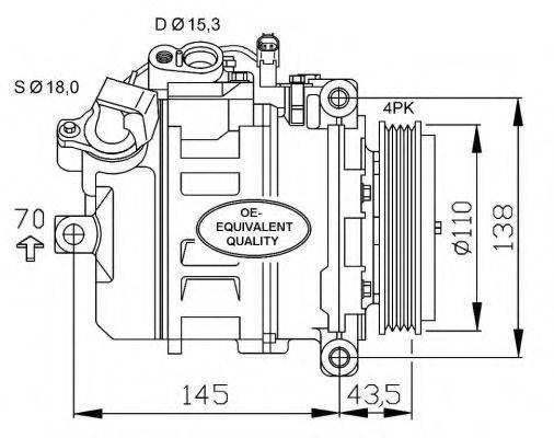 NRF 32520 Компресор, кондиціонер