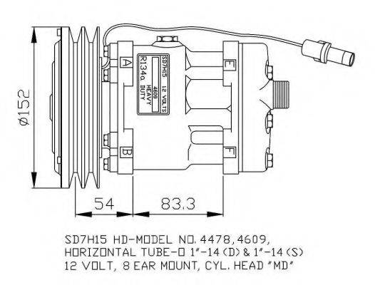 STEYR 1990755C3 Компресор, кондиціонер