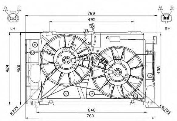 NRF 47568 Вентилятор, охолодження двигуна