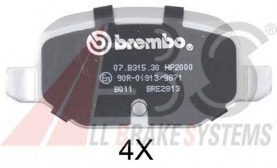 A.B.S. 37311S Комплект гальмівних колодок, дискове гальмо