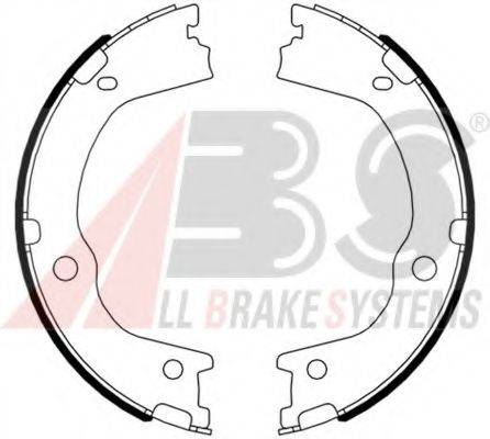 A.B.S. 9277 Комплект гальмівних колодок, стоянкова гальмівна система