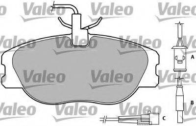 VALEO 597053 Комплект гальмівних колодок, дискове гальмо