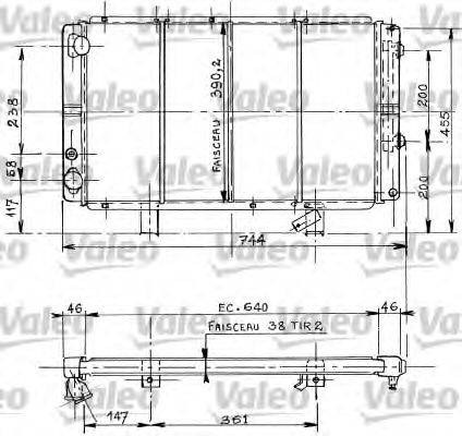 VALEO 730058 Радіатор, охолодження двигуна