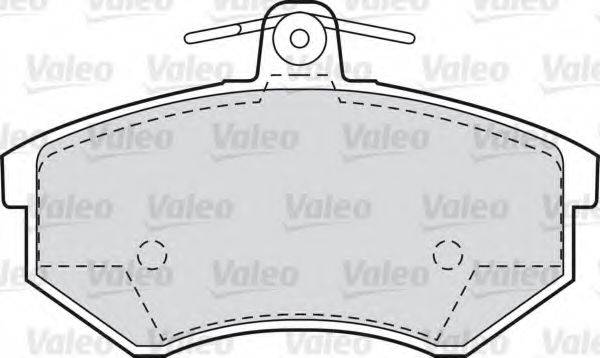 VALEO 551658 Комплект гальмівних колодок, дискове гальмо