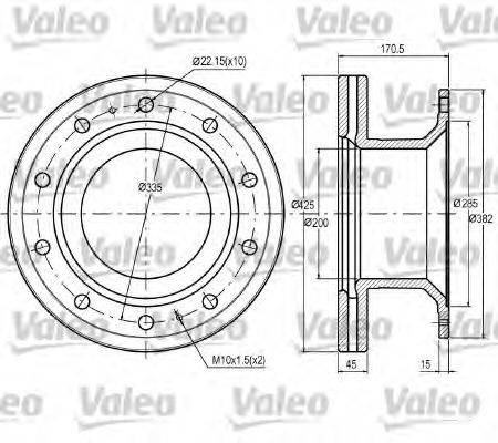 VALEO DF923 гальмівний диск