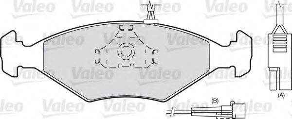 VALEO 21193 Комплект гальмівних колодок, дискове гальмо