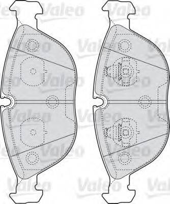 VALEO 598712 Комплект гальмівних колодок, дискове гальмо