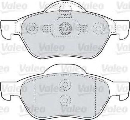 VALEO 598651 Комплект гальмівних колодок, дискове гальмо