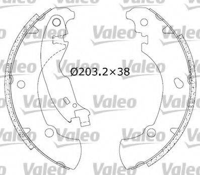 VALEO 554818 Комплект гальмівних колодок