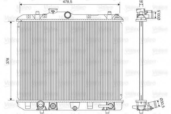 VALEO 701604 Радіатор, охолодження двигуна