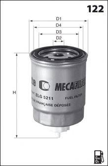 MECAFILTER ELG5232 Паливний фільтр