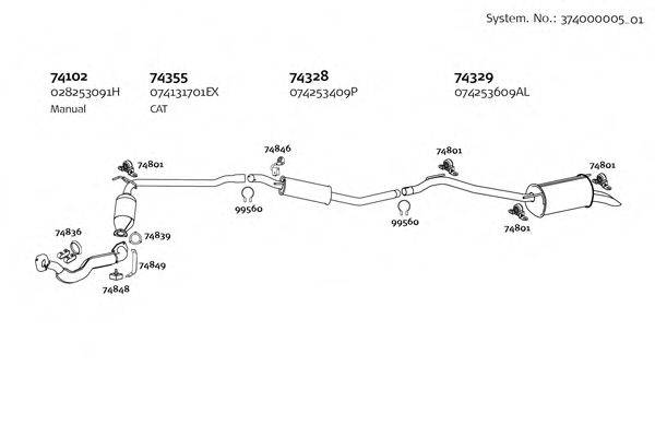 DINEX 37400000501 Система випуску ОГ