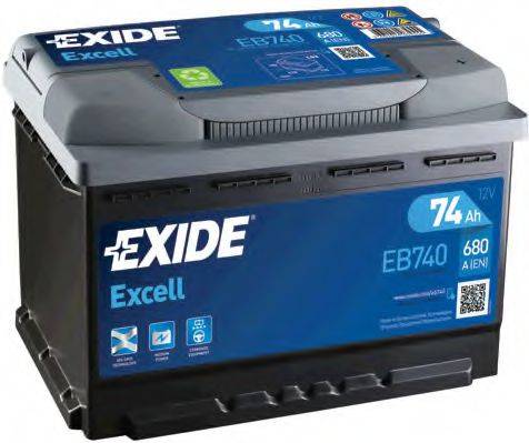 EXIDE EB740 Стартерная аккумуляторная батарея; Стартерная аккумуляторная батарея