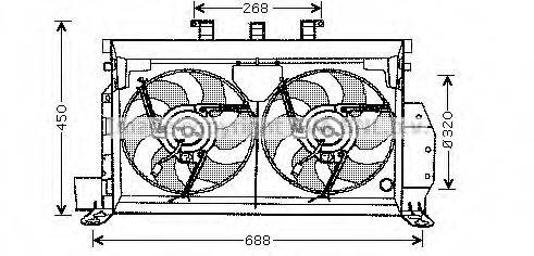 KAGER 32-2042 Вентилятор, охолодження двигуна