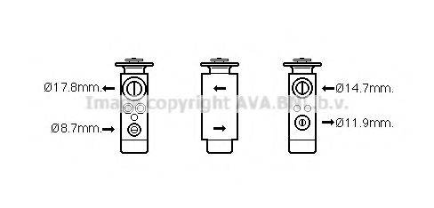 AVA QUALITY COOLING DF1060 Розширювальний клапан, кондиціонер