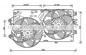 LANCIA 51808366 Вентилятор, охолодження двигуна