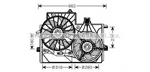 OPEL 13141967 Вентилятор, охолодження двигуна