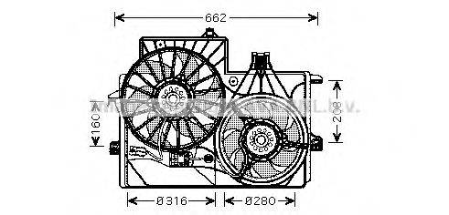 OPEL 13130035 Вентилятор, охолодження двигуна