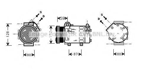 AVA QUALITY COOLING PEK333 Компресор, кондиціонер