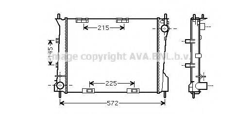 AVA QUALITY COOLING RT2554 Радіатор, охолодження двигуна