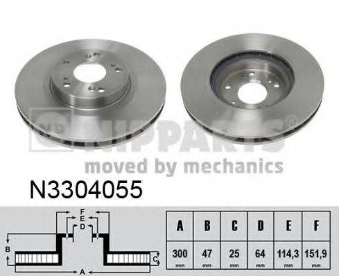 NIPPARTS N3304055 гальмівний диск