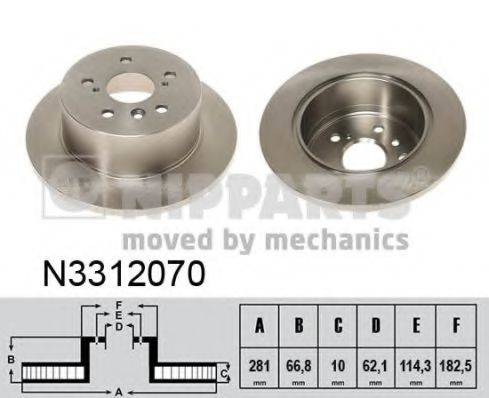 NIPPARTS N3312070 гальмівний диск