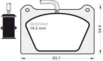 METALFREN 149 Комплект гальмівних колодок, дискове гальмо
