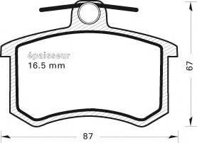 METALFREN 170 Комплект гальмівних колодок, дискове гальмо