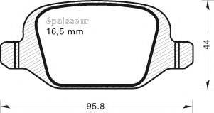 METALFREN 510 Комплект гальмівних колодок, дискове гальмо