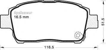 MGA 691 Комплект гальмівних колодок, дискове гальмо
