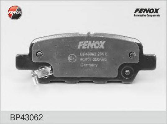 FENOX BP43062 Комплект гальмівних колодок, дискове гальмо