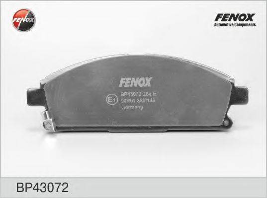 FENOX BP43072 Комплект гальмівних колодок, дискове гальмо
