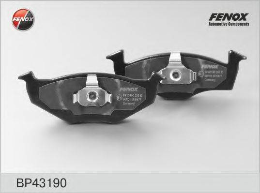 FENOX BP43190 Комплект гальмівних колодок, дискове гальмо