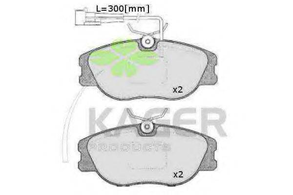 KAGER 21383 Комплект гальмівних колодок, дискове гальмо