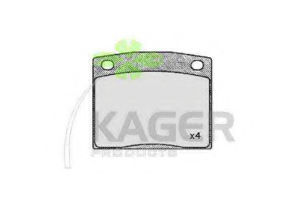 KAGER 20485 Комплект гальмівних колодок, дискове гальмо
