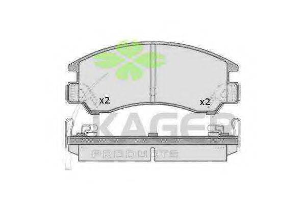 KAGER 350671 Комплект гальмівних колодок, дискове гальмо