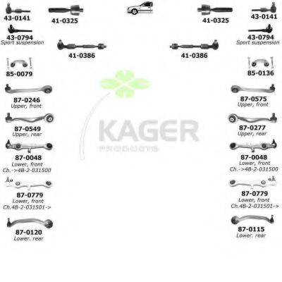 KAGER 800034 Підвіска колеса