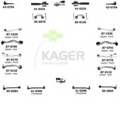 KAGER 800077 Підвіска колеса