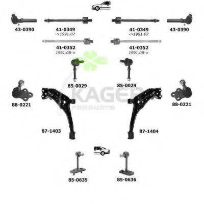 KAGER 800087 Підвіска колеса