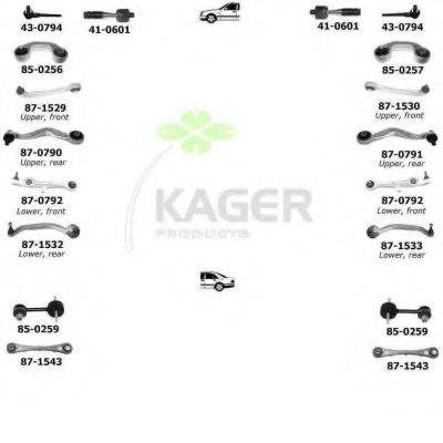 KAGER 800095 Підвіска колеса