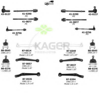 KAGER 800787 Підвіска колеса